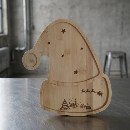 Nikolausmütze - Servierbrett aus Holz