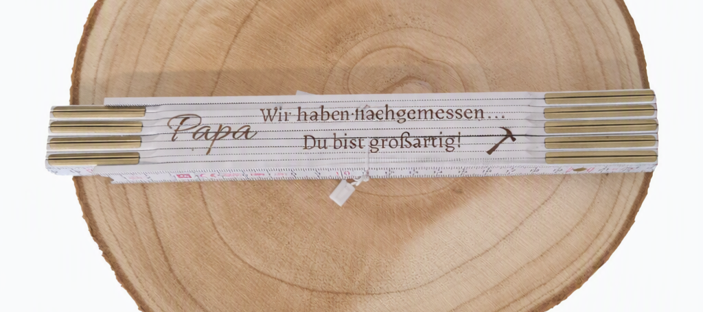 Zollstock personalisiert mit Namen oder Spruch