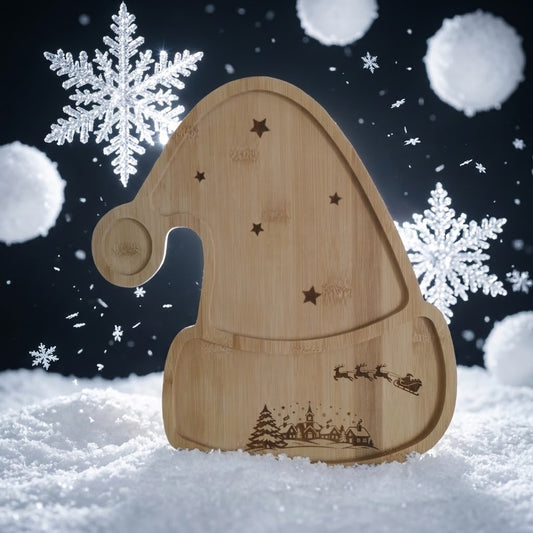 Nikolausmütze - Servierbrett aus Holz