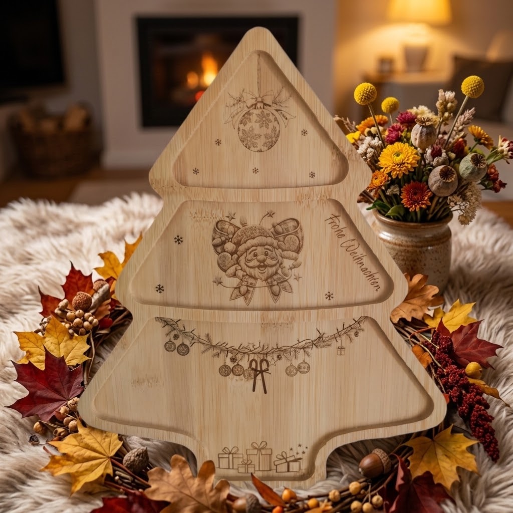 Tannenbaum - Servierbrett aus Holz