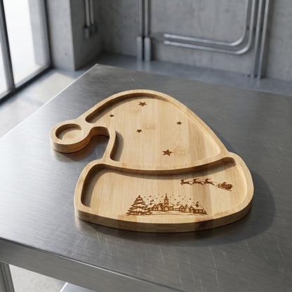 Nikolausmütze - Servierbrett aus Holz