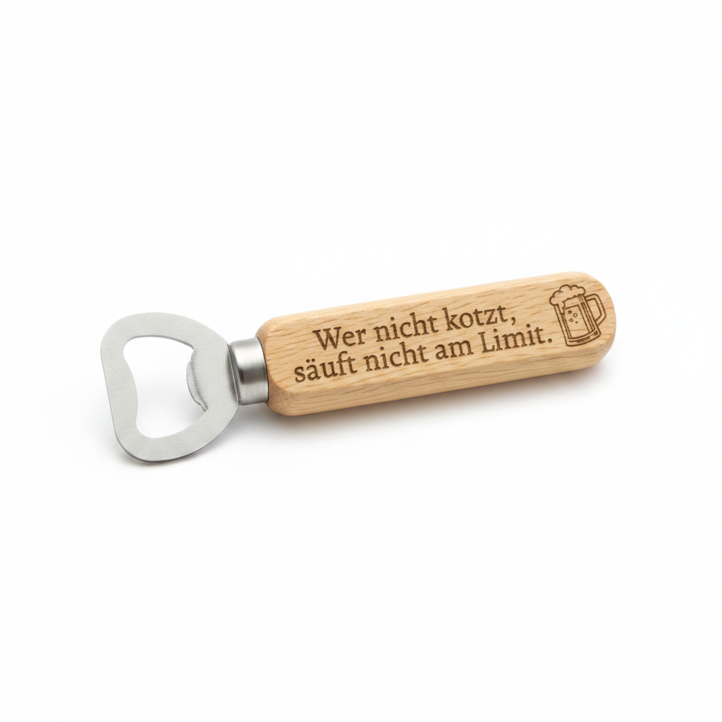 Rustikaler Holz‑Flaschenöffner