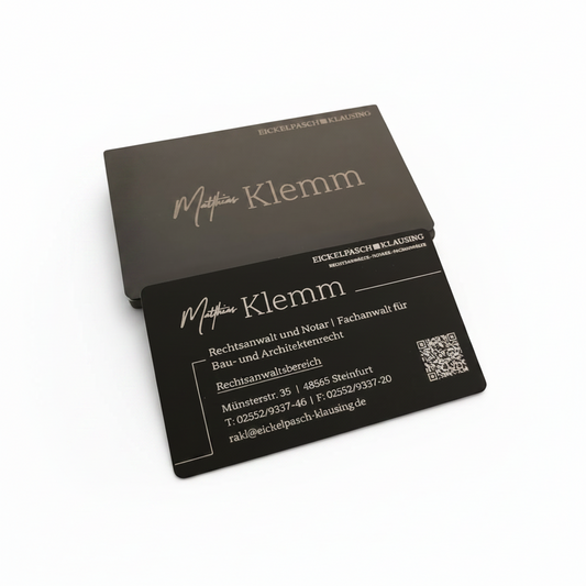 Buisness Aluminium Visitenkarten – edel, kratzfest & in modernen Farben