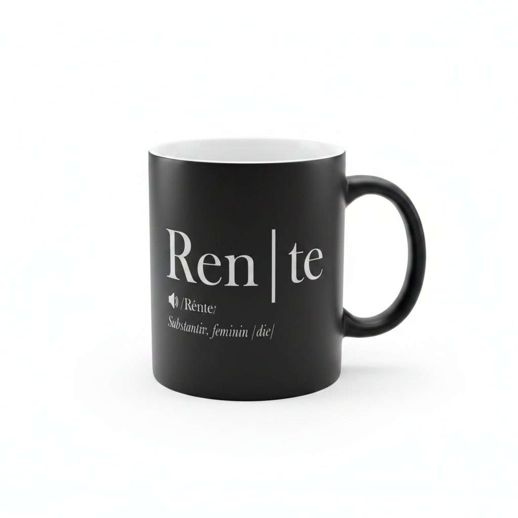Farbige Keramiktasse mit Wunschtext