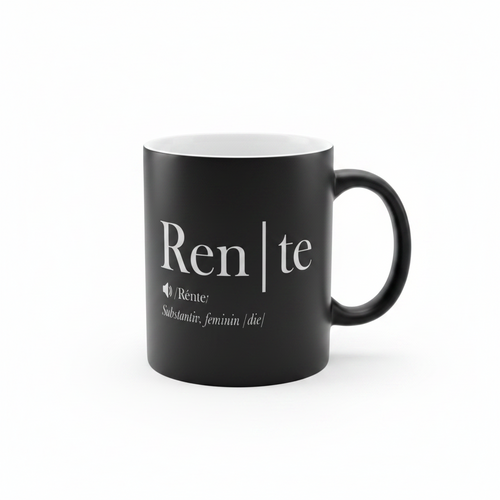 Farbige Keramiktasse mit Wunschtext