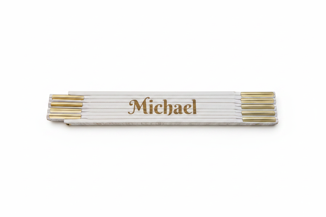 Zollstock Michael weißer Hintergrund
